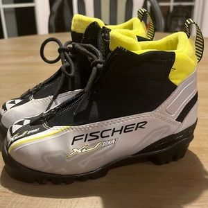 Fischer XJ Sprint Kids Nordic Cross Country Ski Boots Size EU31 US12.5 NNN